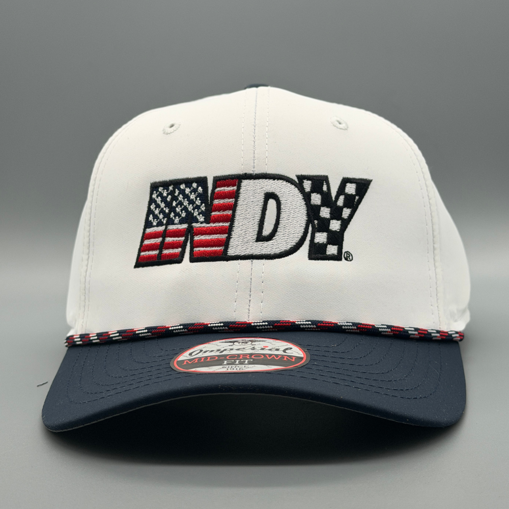 2026 Edition - Two Tone Mid-Crown Rope Hat - White / Navy